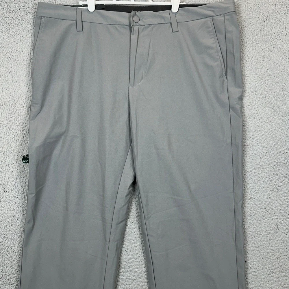 NEW Dockers Tech Chino Pants Mens 40X32 Grey Slim Fit Performance Flat Front